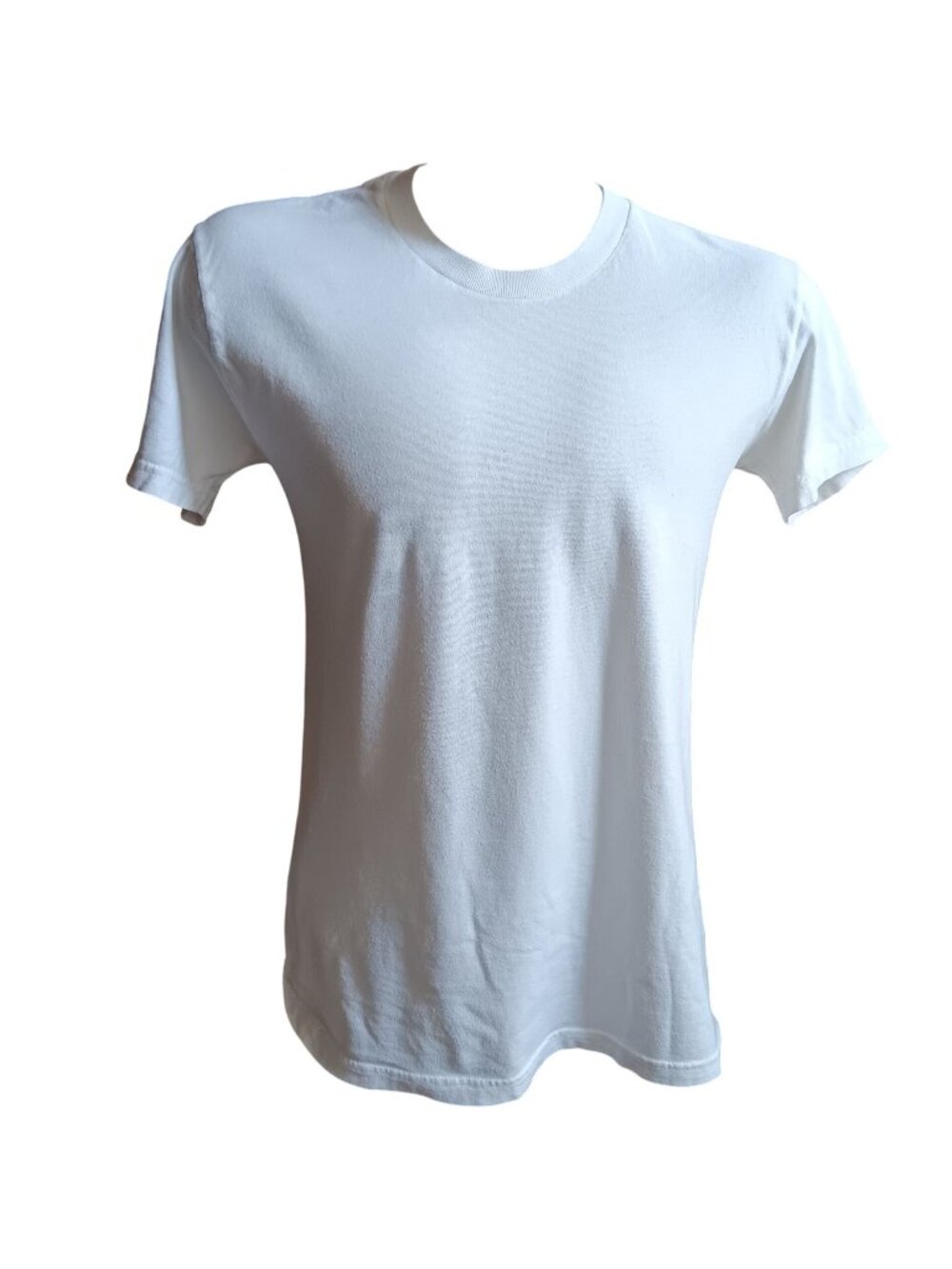 Vintage White T-Shirt Medium Barrington 100% Combed Cotton Crew Neck 1990's